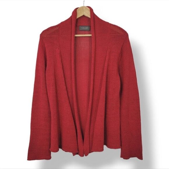Wooden Ships Paola Buendia Cotton Wrap Cardigan in Brick Red Size Medium/Large - Picture 1 of 8